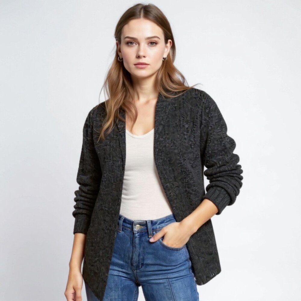 Anthropologie | Sleeping on Snow Dupont Minimalist Knit Cardigan Size Small